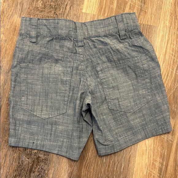 Cat & Jack Chambray Blue Gray Flat Front Shorts - Picture 2 of 3